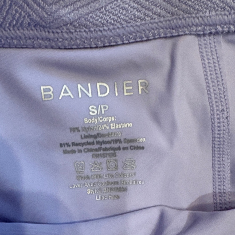 Bandier NWT Size Small Set in Lilac Geo Seamless Sports Bra and Leggings - Picture 10 of 10